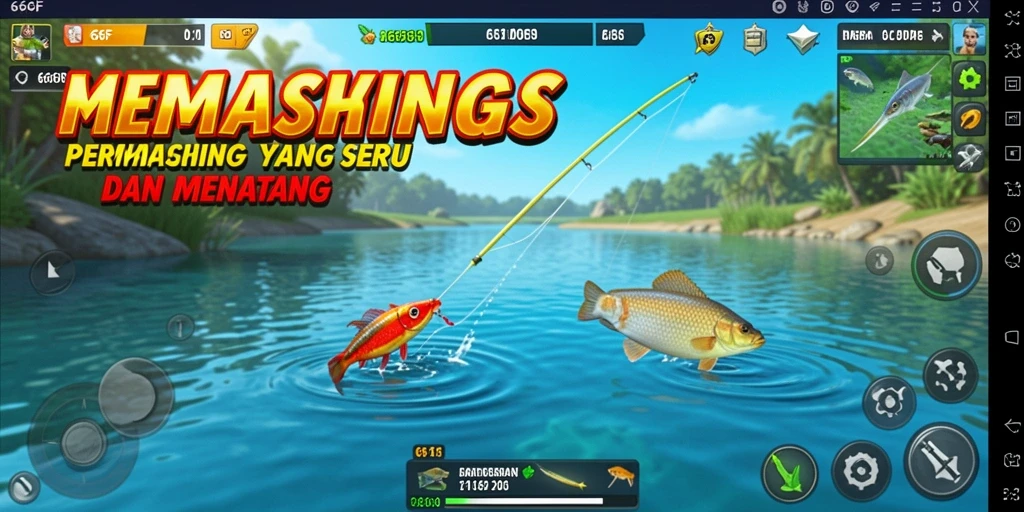 Tampilan gameplay 666F yang menakjubkan dan penuh warna.