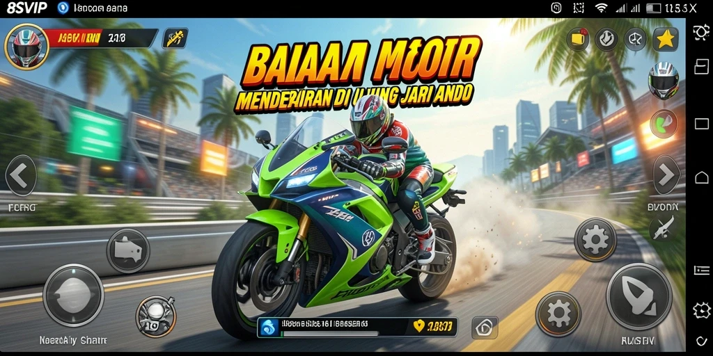 Gameplay seru balapan motor di 8SVIP.