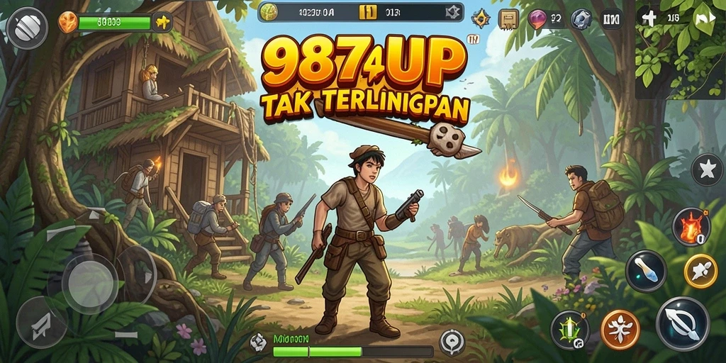 Tampilan gameplay adventure seru dan menantang di 987UP.