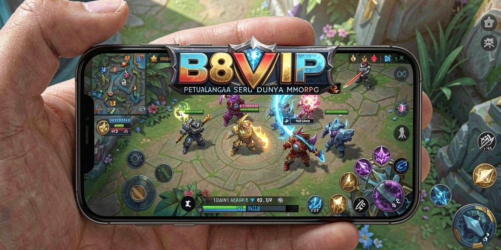 Tangkapan layar B8VIP menampilkan petualangan seru dalam dunia MMORPG.