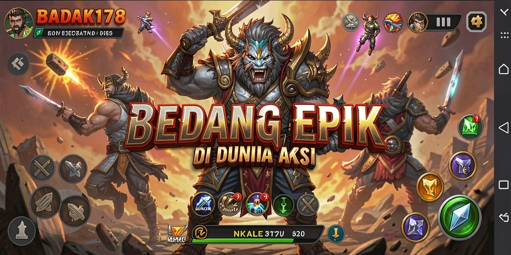 Tampilan aksi seru dalam BADAK178 saat bertarung melawan musuh