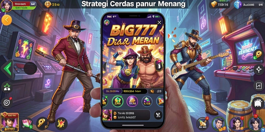Tampilan gameplay strategi intens dan menegangkan dalam BIG777.
