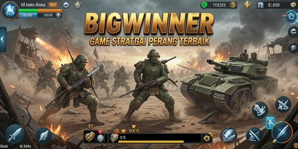 Tampilan gameplay seru dengan aksi menegangkan di medan perang.