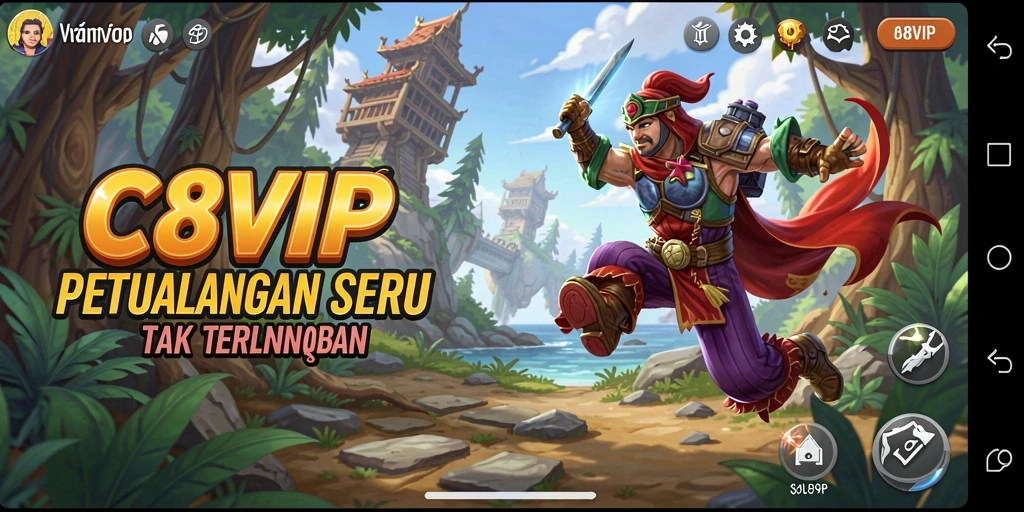Screenshot gameplay C8VIP menampilkan aksi petualangan yang seru.