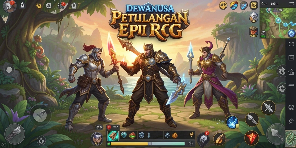 Gameplay DEWANUSA dengan pertarungan seru dan karakter yang customizable.