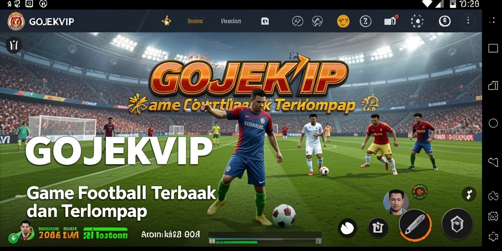 Tampilan gameplay seru GOJEKVIP dalam suasana permainan Football.