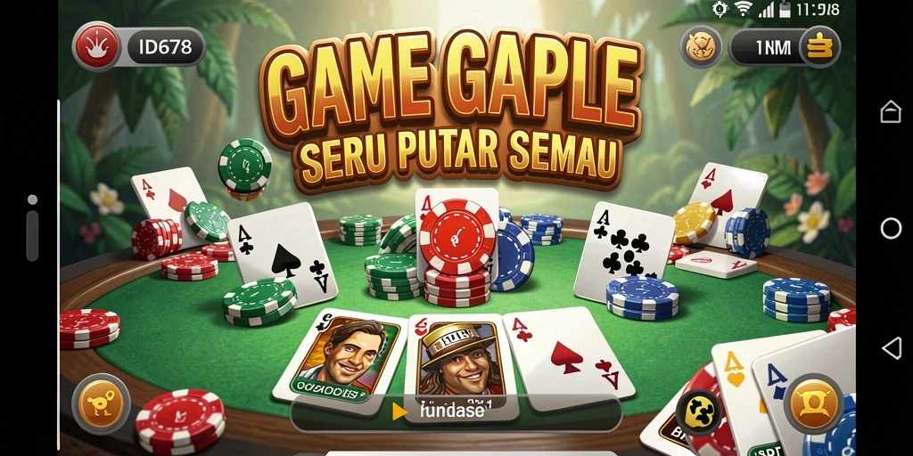 Tampilan gameplay Gaple yang menarik pada ID678.