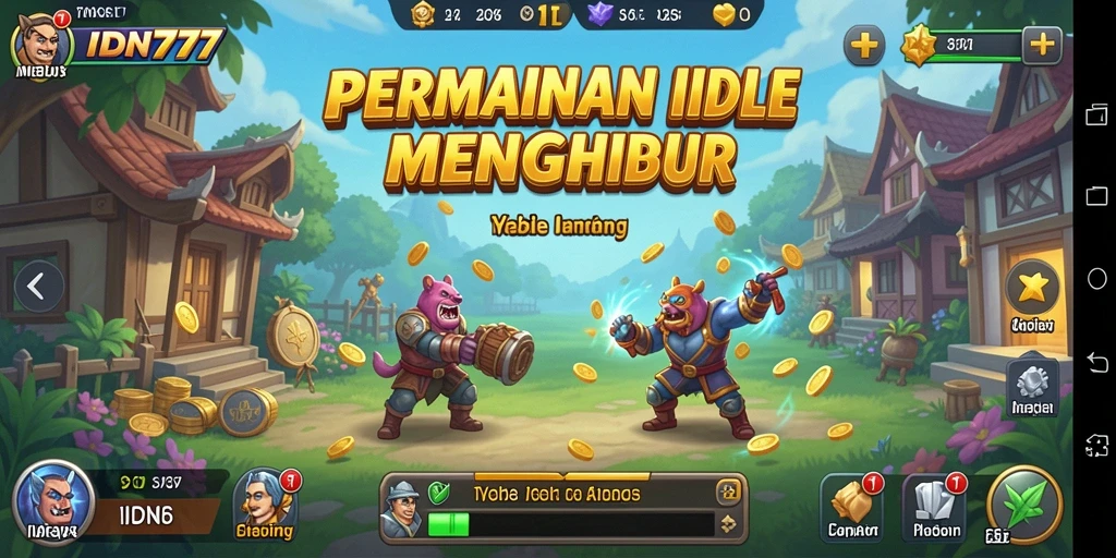 Tampilan gameplay <strong>IDN777</strong> dengan elemen Idle yang menarik.