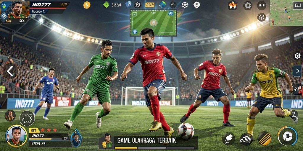 Tampilan gameplay IND777 yang menarik dengan aksi olahraga nyata.