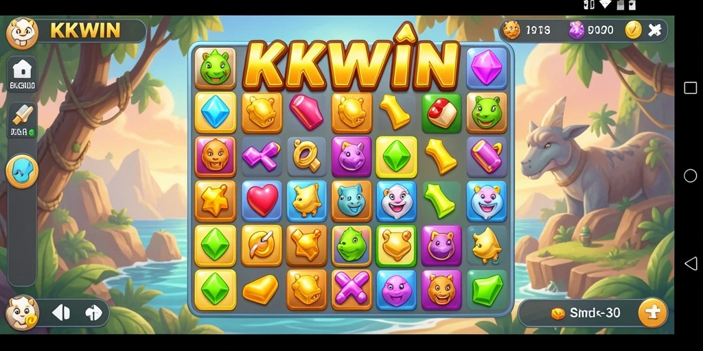 Screenshot gameplay KKWIN menampilkan aksi seru dari permainan Match-3.