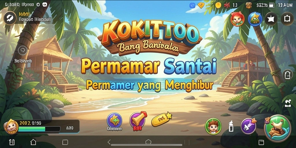 Tampilan gameplay menarik dalam KOKITOTO dengan karakter lucu.
