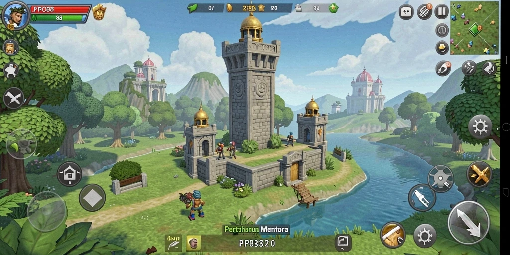 Tampilan gameplay LPO88 yang mendebarkan di Tower Defense.