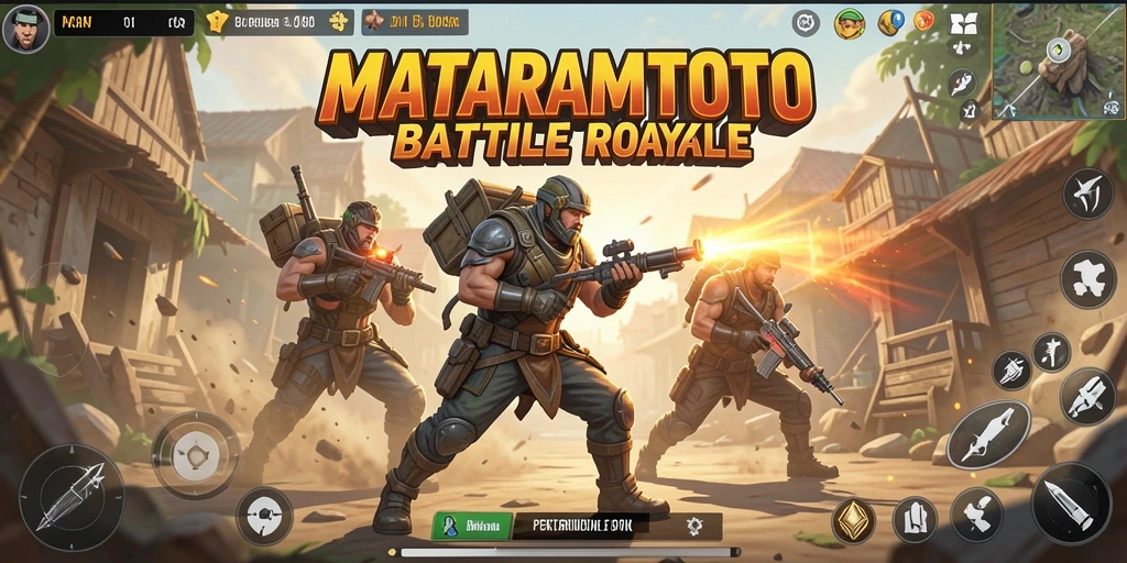 Tampilan gameplay menarik dari MATARAMTOTO dalam pertempuran Battle Royale.
