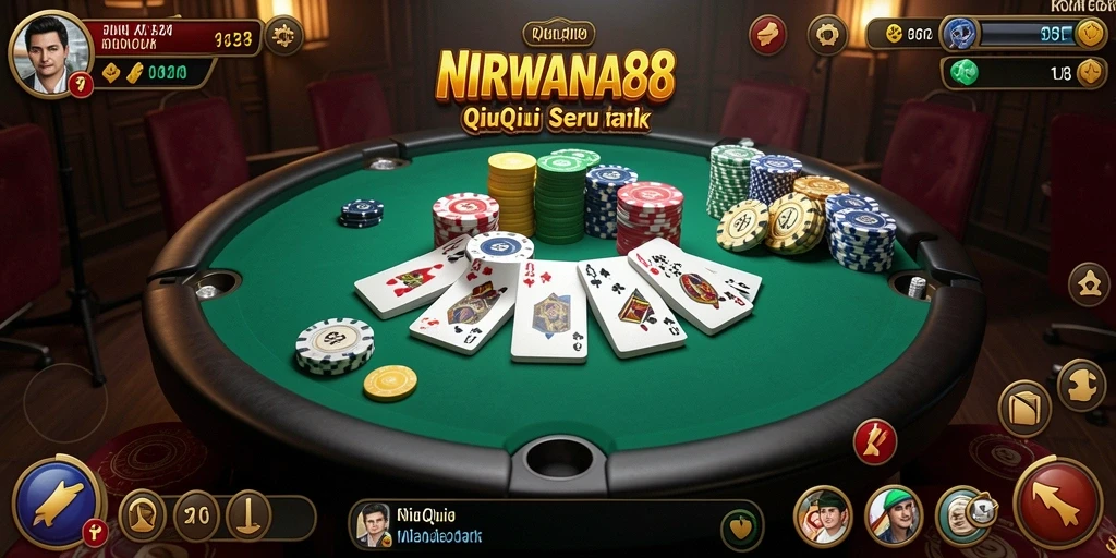 Tampilan menarik dari permainan QiuQiu NIRWANA88.