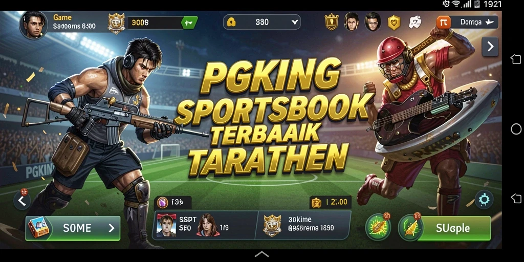 Tampilan gameplay PGKING yang menampilkan pilihan taruhan olahraga.