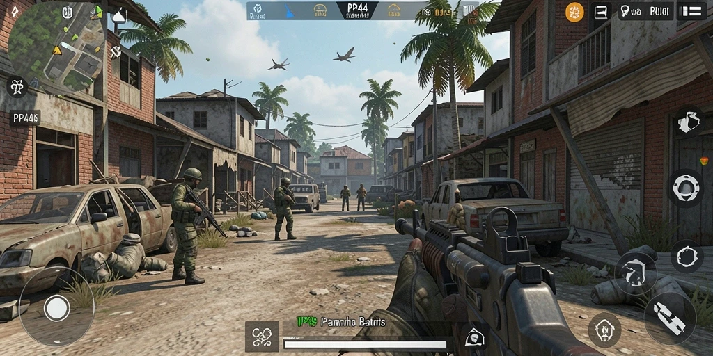 Gameplay dinamis PP444 dengan aksi pertempuran TPS yang intens.