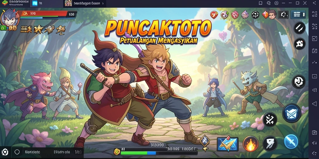 Tampilan gameplay <strong>PUNCAKTOTO</strong> yang mendebarkan dan penuh aksi.