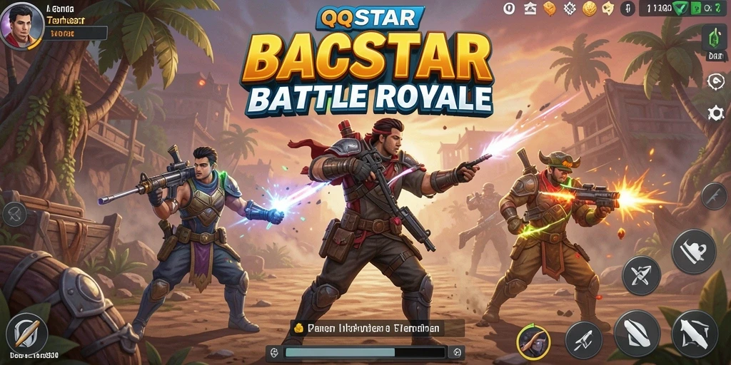 Tampilan gameplay intens di <strong>QQSTAR</strong> dengan aksi pertempuran yang mendebarkan.