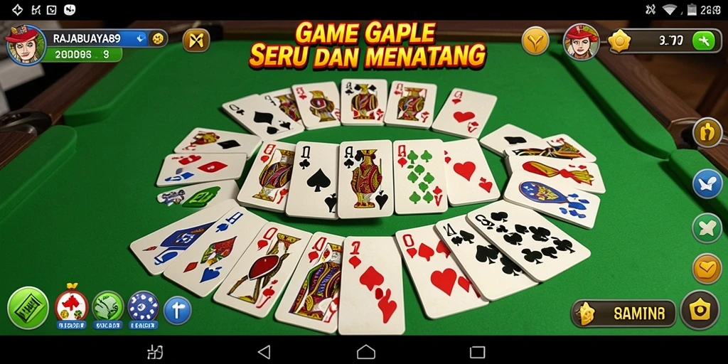 Tampilan menarik gameplay Gaple di RAJABUAYA89.