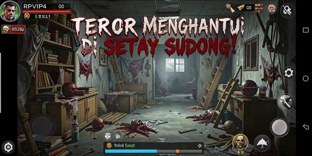 Screenshot RPVIP4 menampilkan suasana gameplay horror yang menegangkan.
