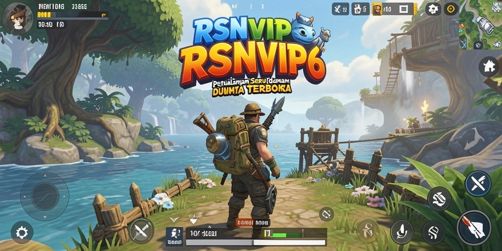 Screenshot gameplay RSNVIP6 yang menunjukkan aksi petualangan seru di dunia terbuka.