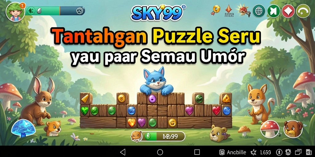 Tampilan gameplay SKY99 dengan teka-teki yang menantang.