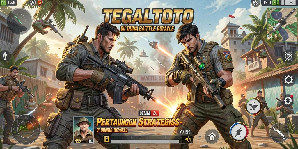 Gameplay seru dan strategis dari TEGALTOTO dalam pertarungan Battle Royale.