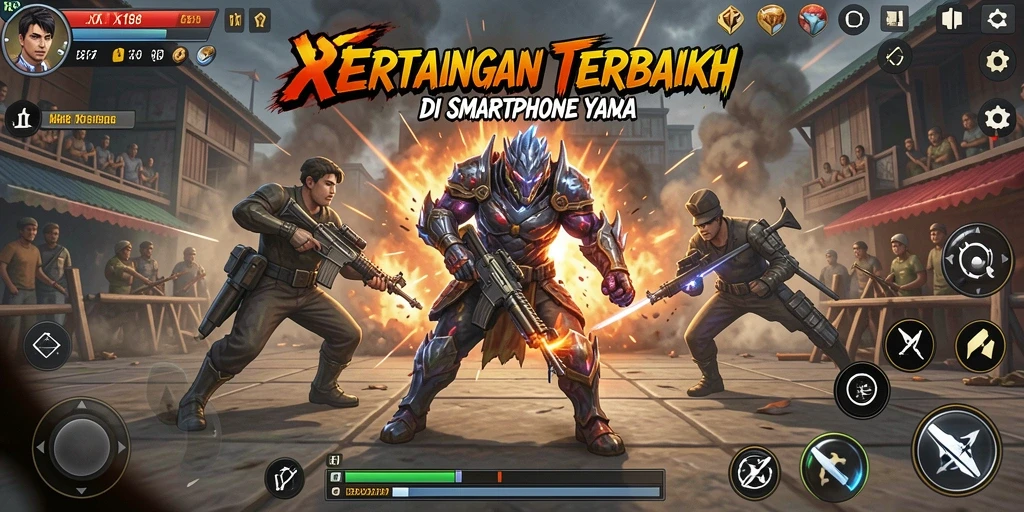 Tampilan menegangkan dari pertarungan dalam X168 dengan karakter yang beraksi.